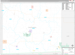 Van Buren County, IA Digital Map Premium Style